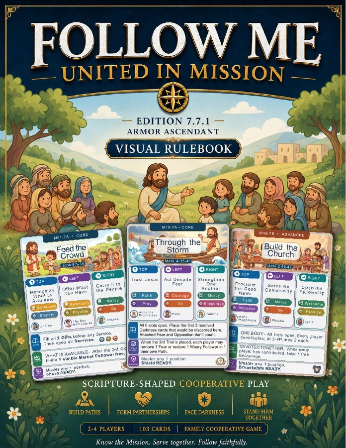 FOLLOW ME United in Mission visual rulebook cover